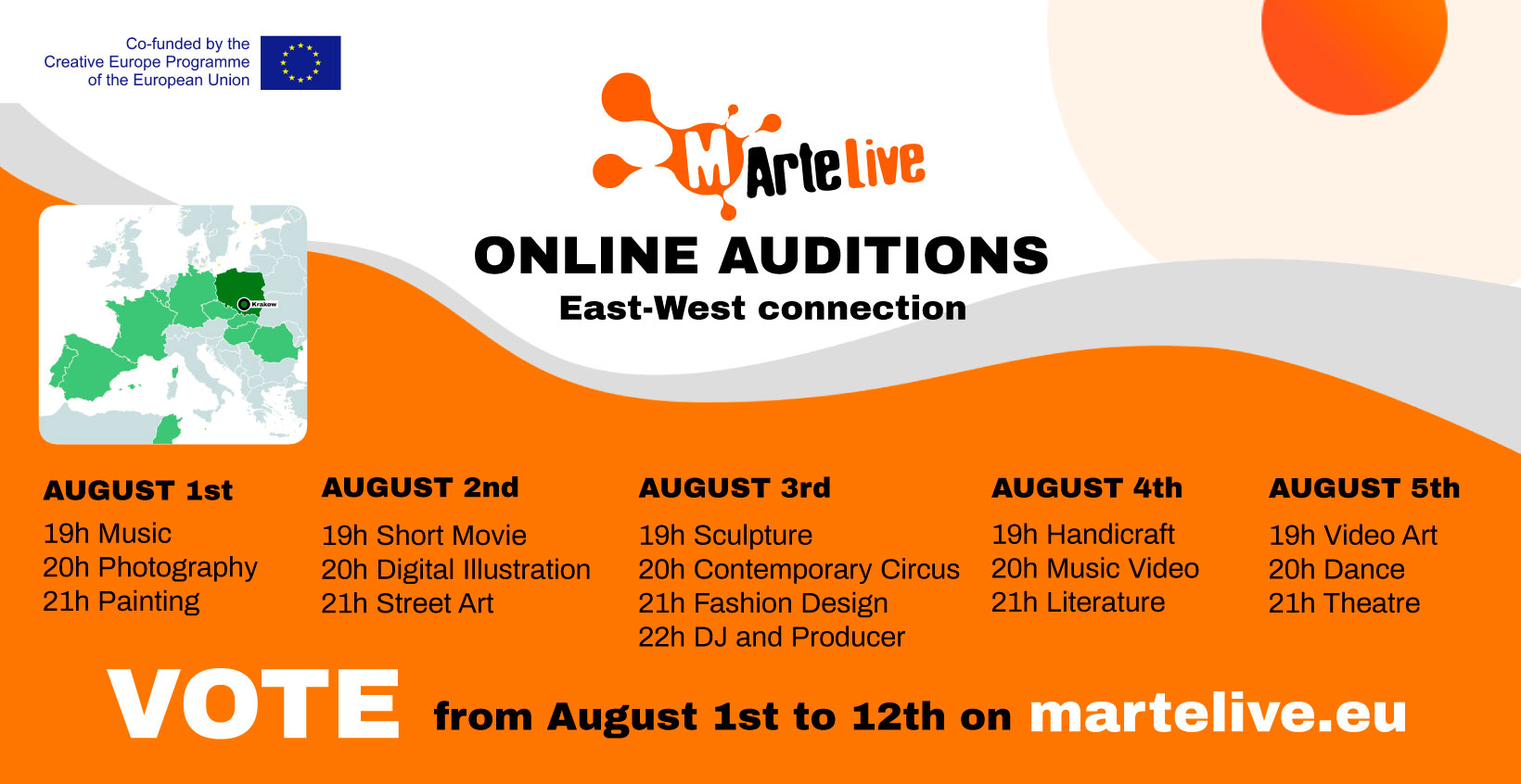 Concours MARteLive Europe: Les auditions en ligne sont ouvertes